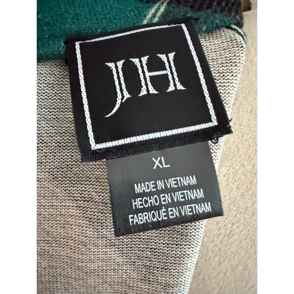 JH Green Plaid Shift Dress Size XL Classic Office Academia Workwear - Picture 7 of 9